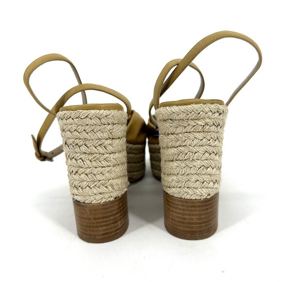 Michael Kors Collection Silvana Runway Platform Sandals Peanut Tan Size 9.5 39.5 - Picture 3 of 9